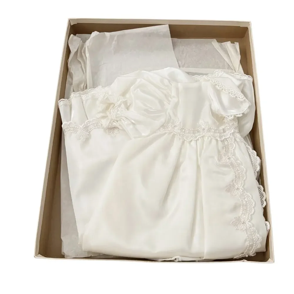 Vintage Phyllis BabyWear Infant Christening Set 7 Piece with Box 0–6 Mo